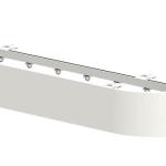 LABE T3 TRENTO C2 Jednokolejnice s krycím čelem pro záclony nebo závěsy